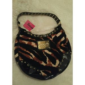 Betsey Johnson Cats Meow Animal Print Hobo Bag